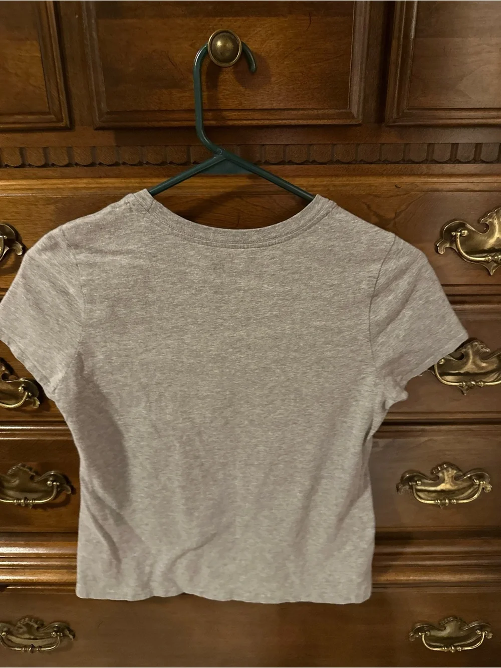 Nike Gray Tee with Neon Pink Feather Swoosh